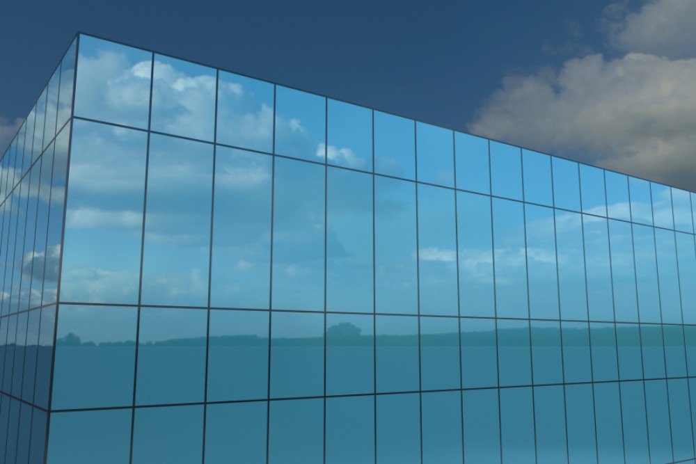 Glass facade installation